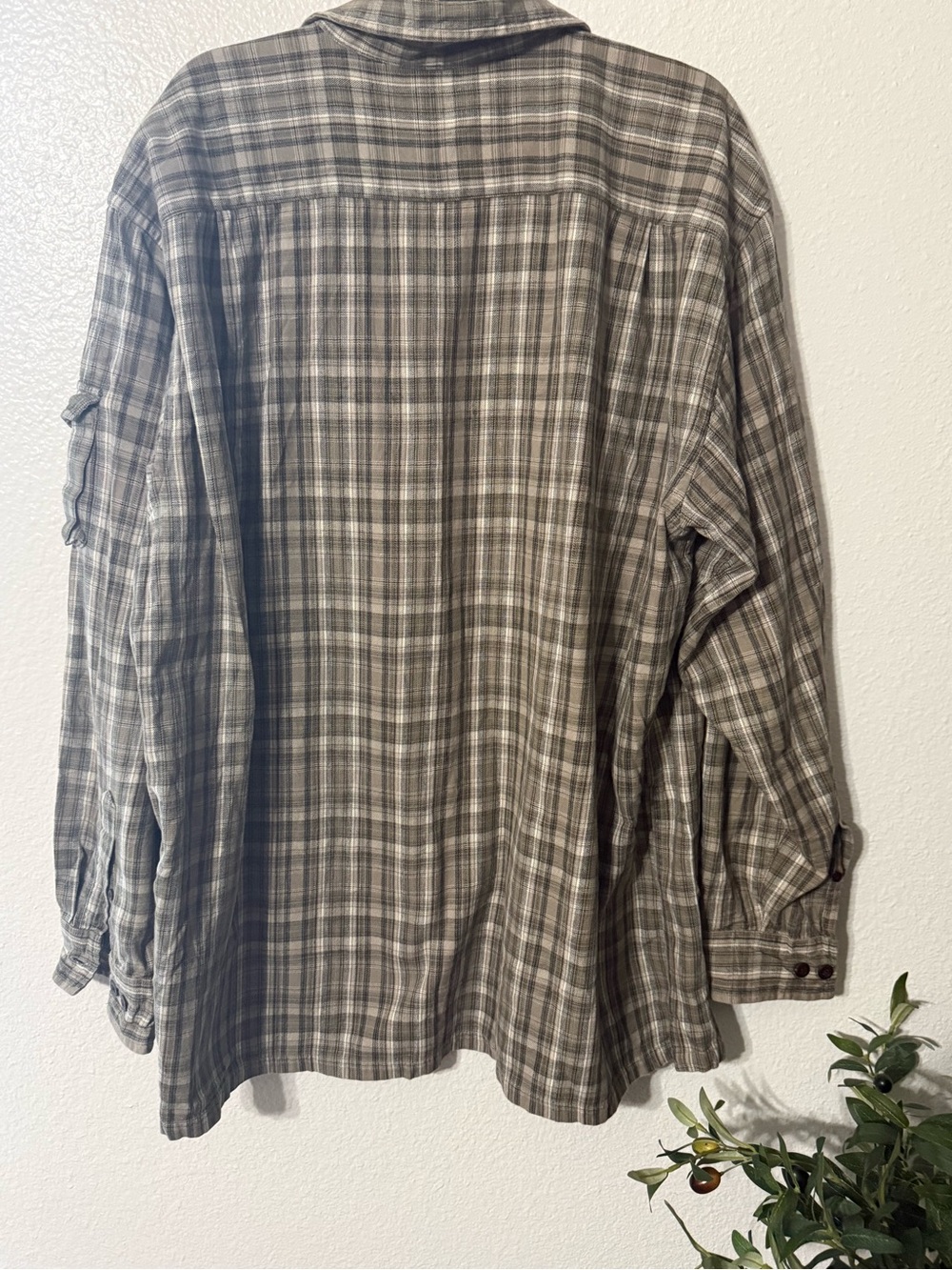 Vintage 90s GAP Plaid Flannel Shirt Men's Large Brown Earth Tone Grunge May 1999 - Picture 3 of 3